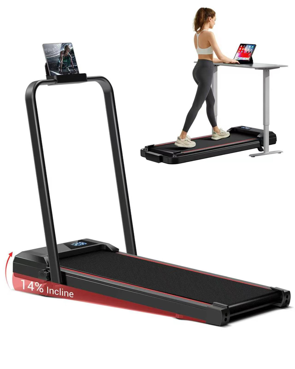 JW Sports Walking Pad Treadmill – 1–8 km/h